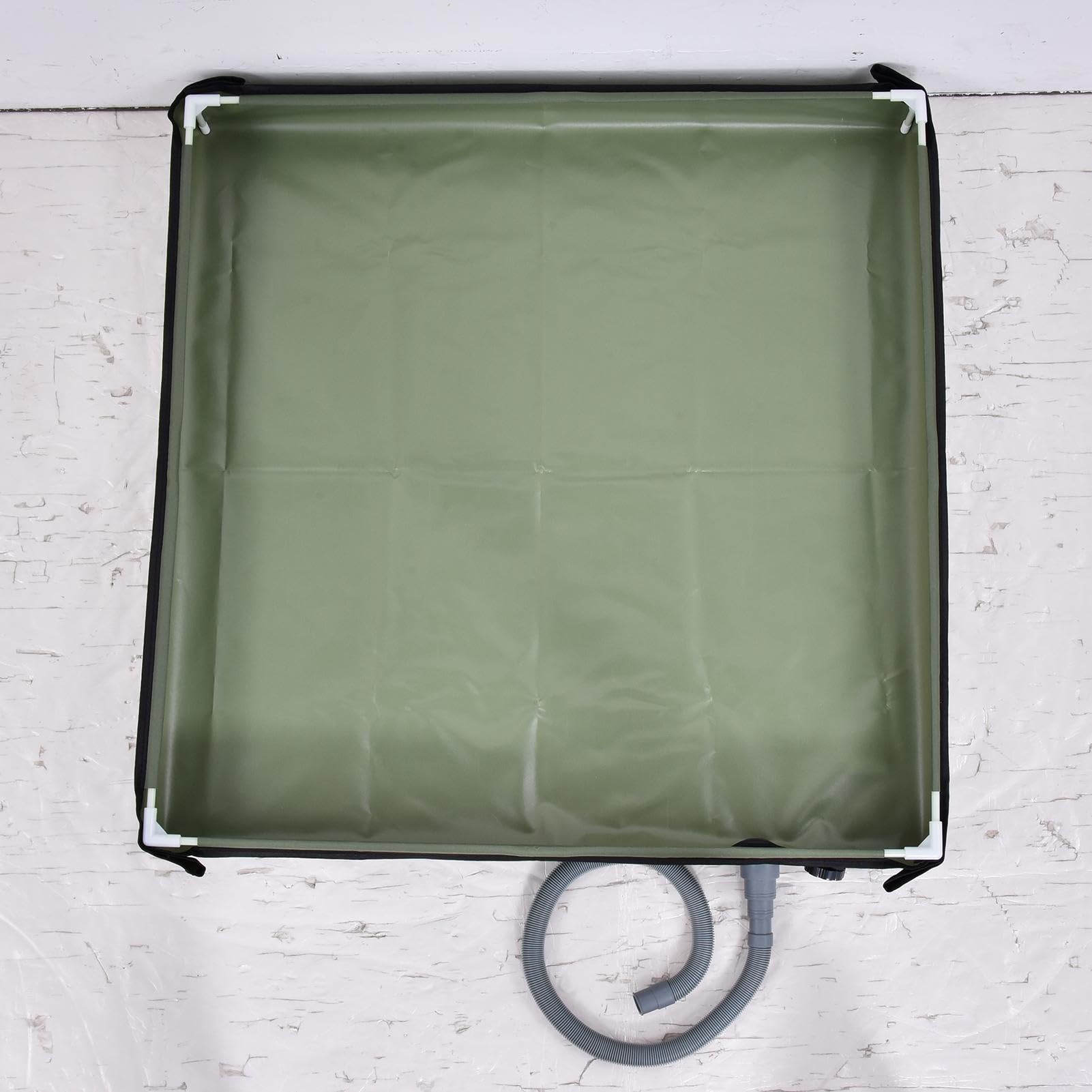 Base Campeggio Pieghevole Doccia Portatile, 31.5 Pollici, Vasca Bagno Aperta Tubo Scarico, Vassoio Tenda