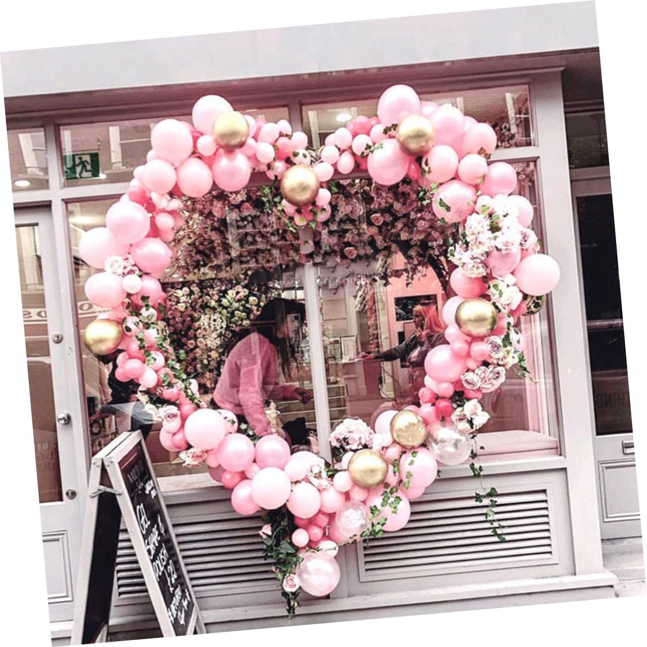 Flexible Poles Balloon Arch Heart Shaped Stand 1.5m Wedding Party Decorations