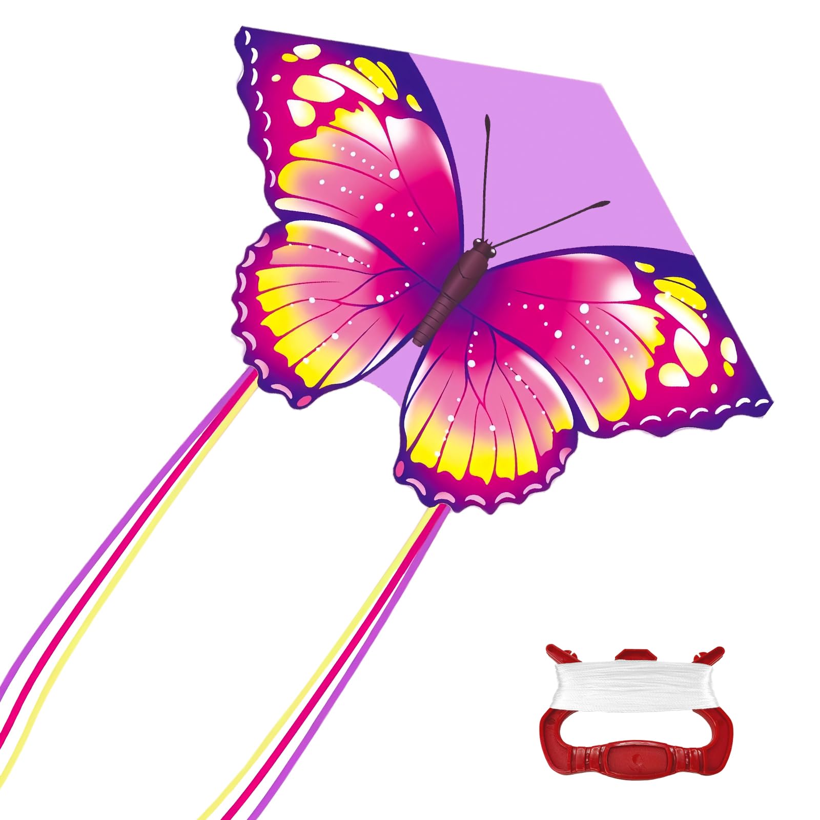 Flintronic Kites for Kids and Adults, Dinosaur Large Kites with Long Tail & 80m Flying String, Easy to Carry & Assemble for Beach Camp Trip Outdoor Games