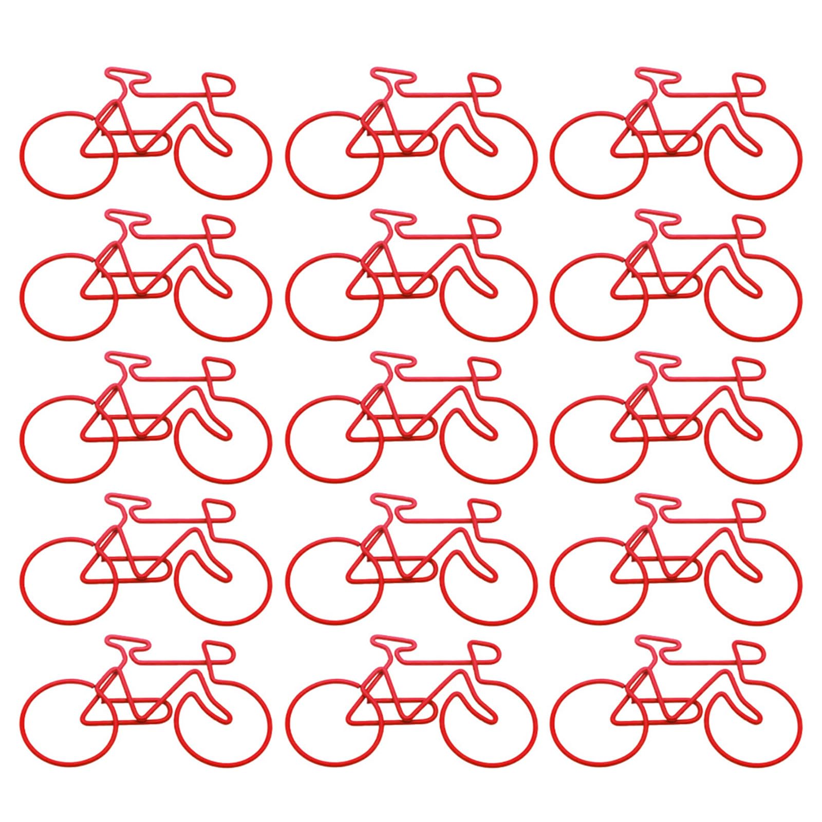 Maxtonser 15Pcs Bike Shape Paper Clip Metal Paper Clamp Bookmarks Clips For Holding Photo Envelopes File Document Postcard