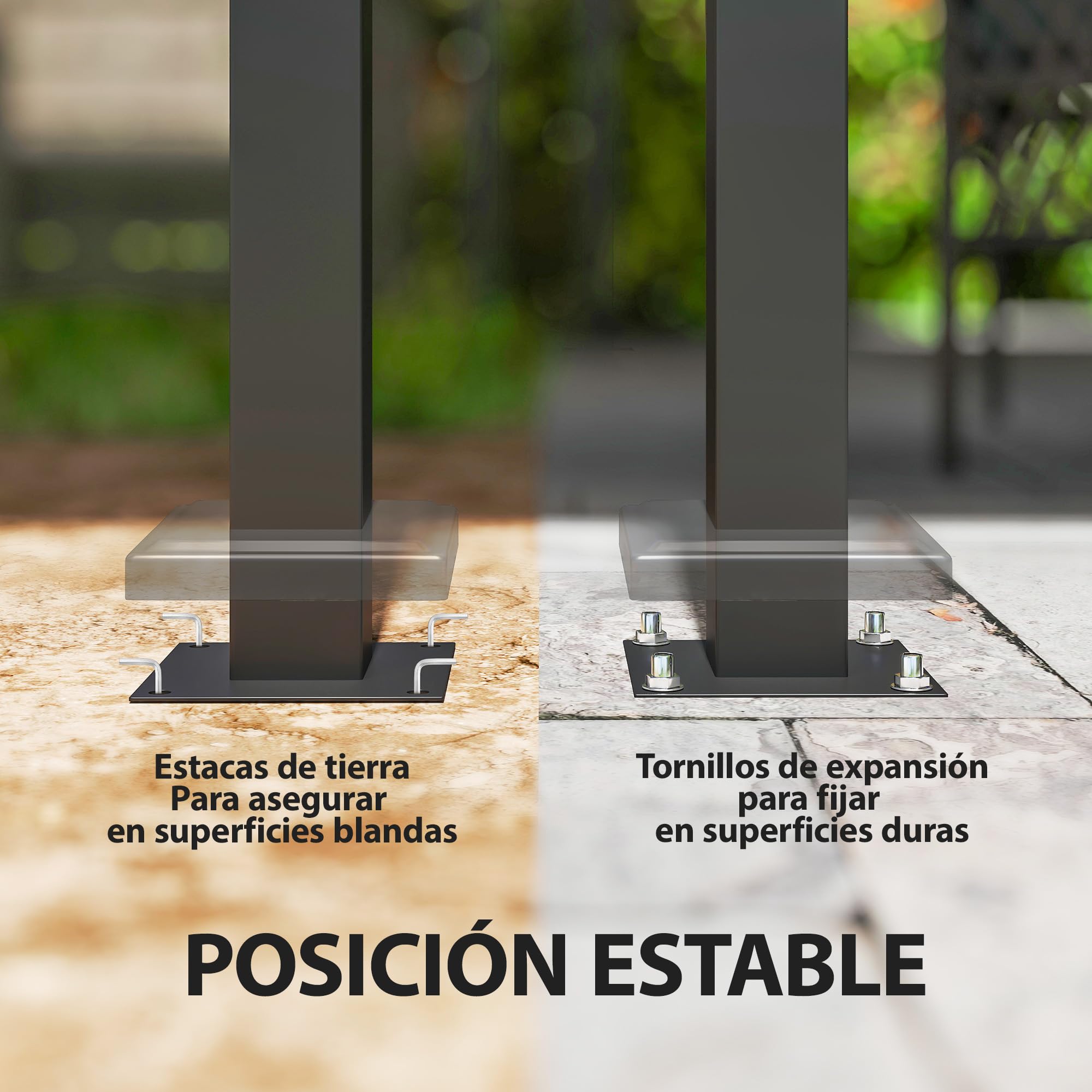 Outsunny Cenador para Jardín 3x3,7 m, Pabellón de Jardín Gazebo con Doble Techo, Paredes Laterales, Mosquiteras, Marco de Metal, Resistente al Agua, Anti-UV, Carpa para Exterior, Terraza, Patio, Beige