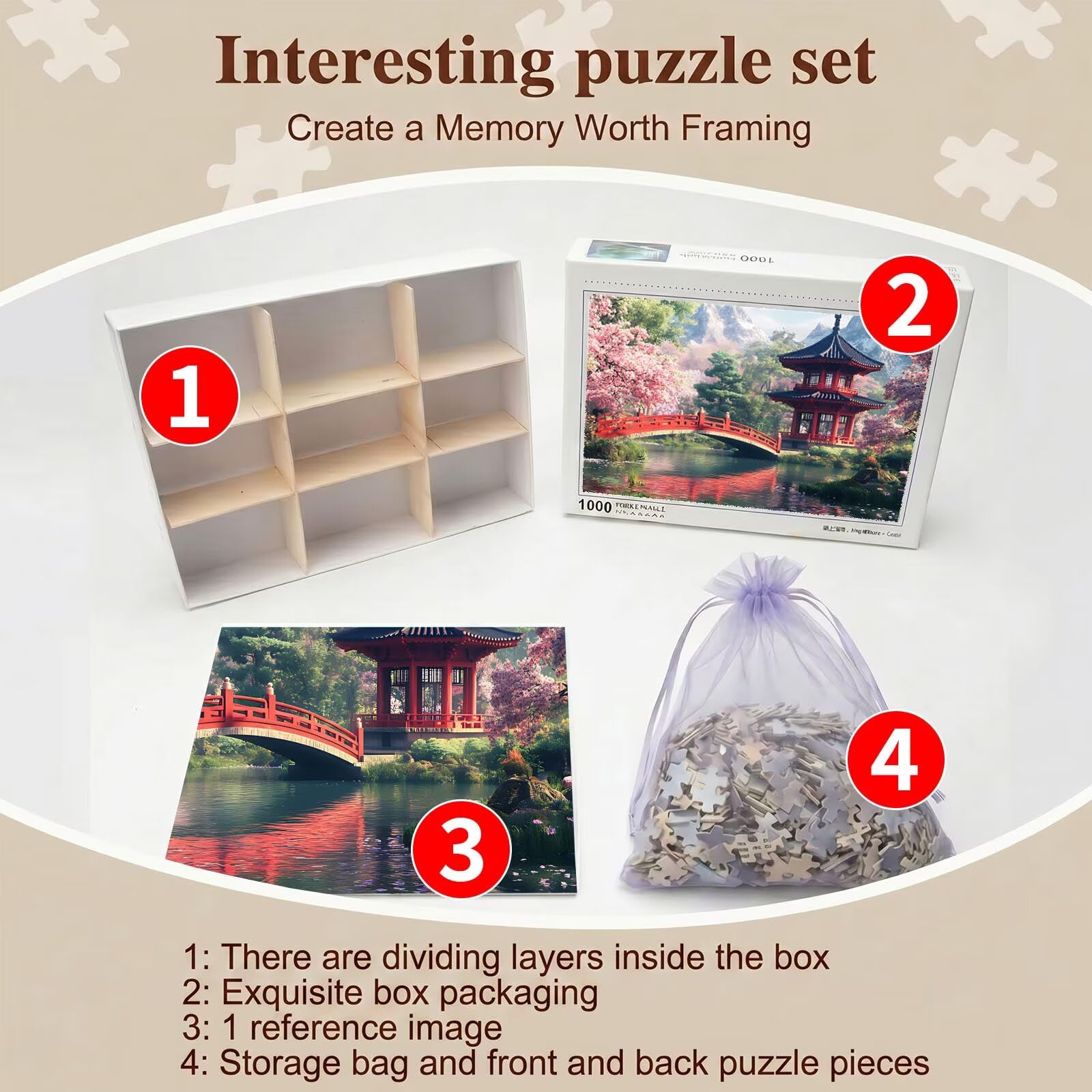 attico paesaggio Puzzle 1000 Pezzi per Adulti, Puzzle in Legno - Collezione Classica con Poster Incluso - Sfida di Concentrazione e Passatempo Antistress, Gioco per Famiglia, 75 x 50 cm f0-201