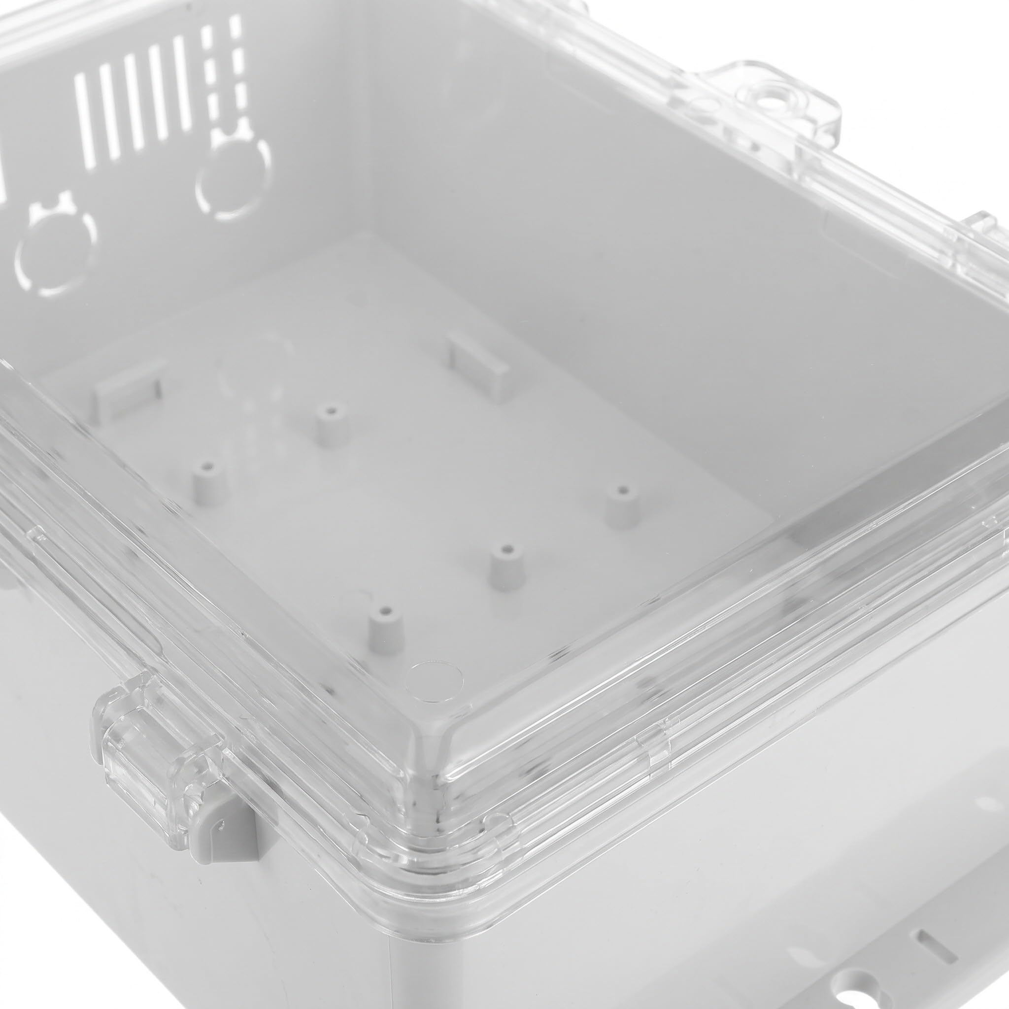 Angoily 2 Piezas Caja Eléctrica Exterior Estanca Puerta Transparente ABS