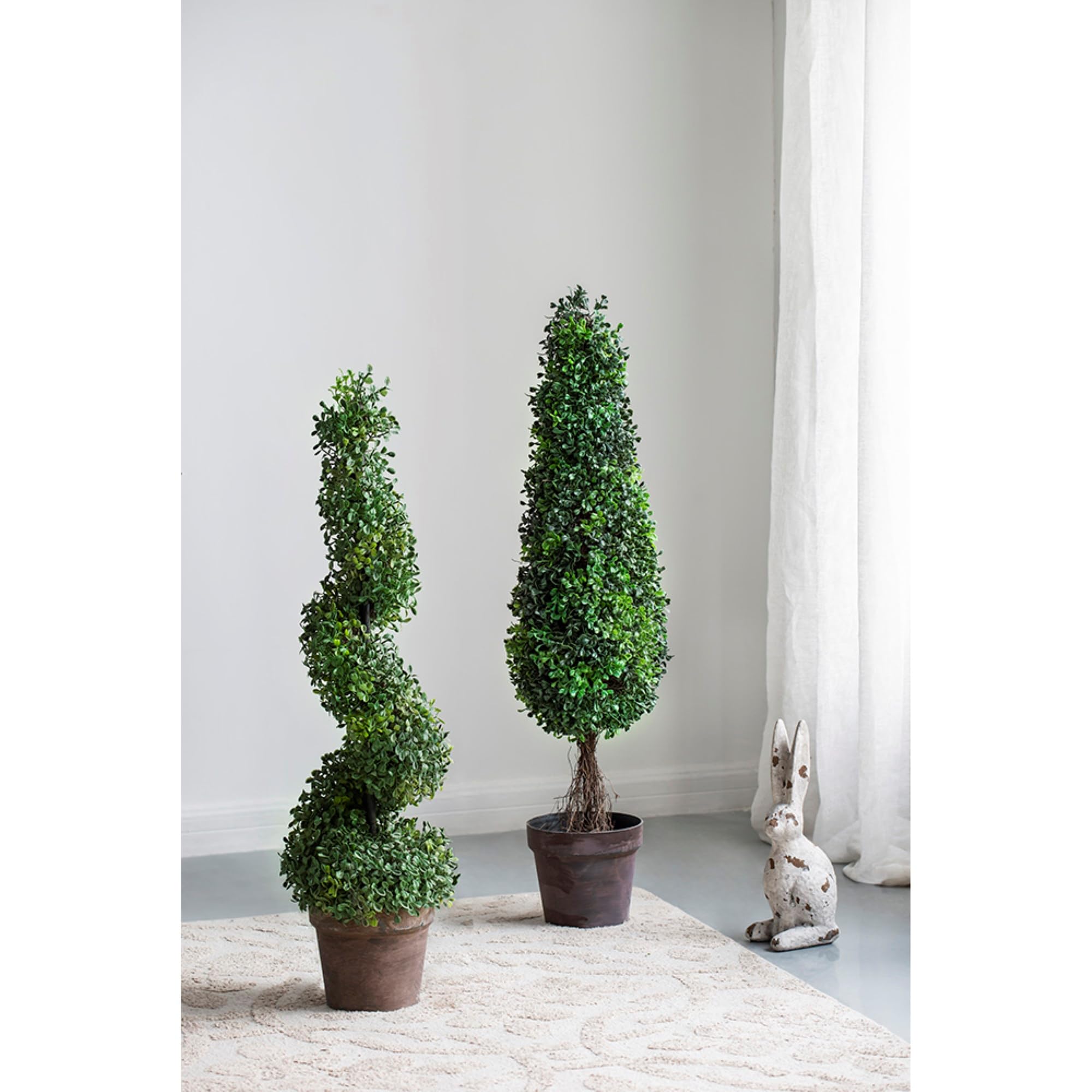 Spiral Boxwood Artificial Potted Tree - 3'