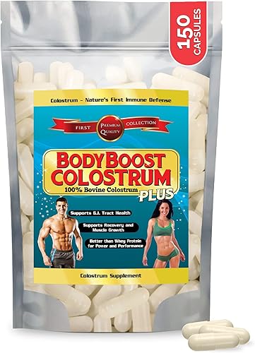 Vista 17 de BodyBoost Cápsulas de calostro, polvo de calostro 100% bovino, suplemento de refuerzo inmunológico con inmunoglobulina y lactoferrina, súper