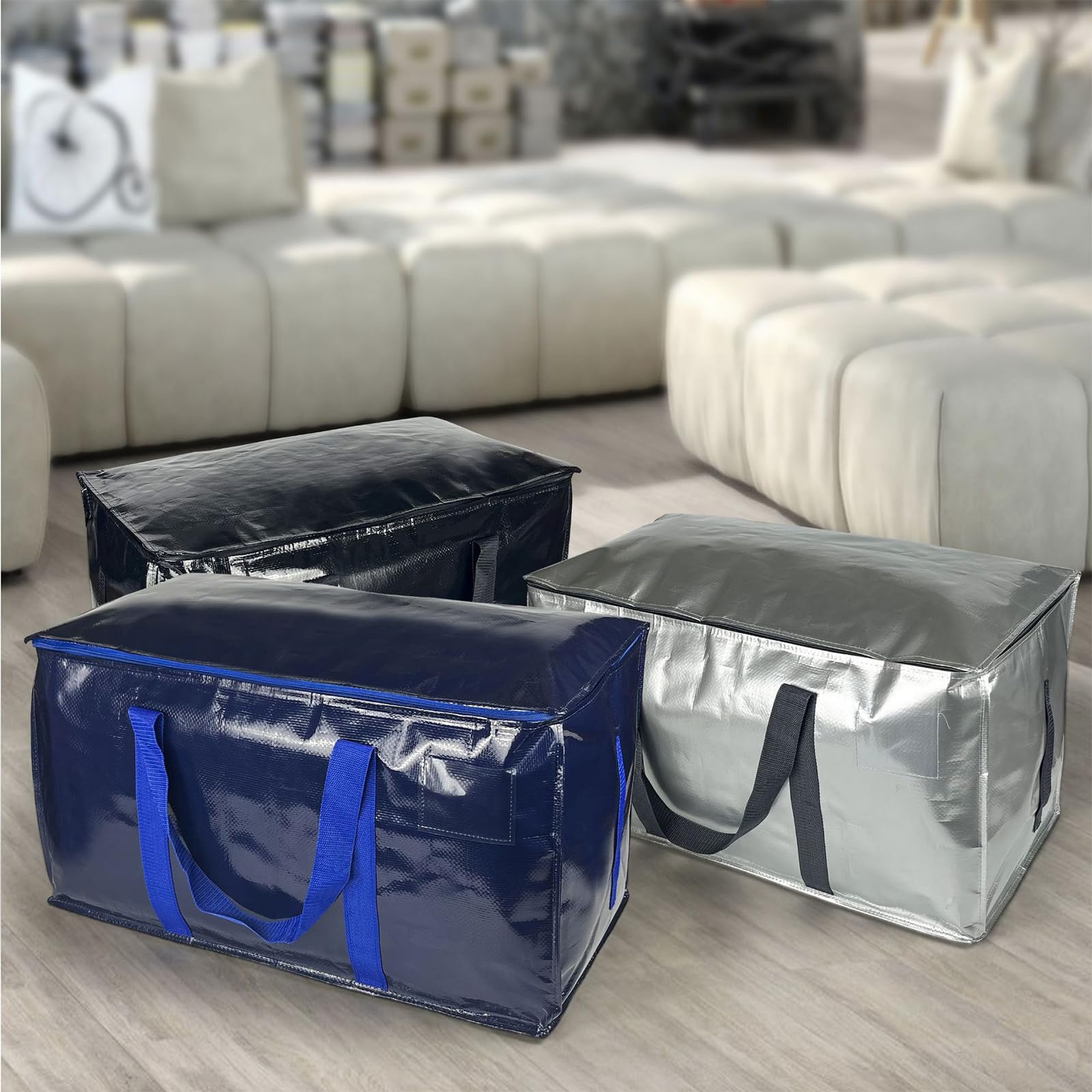 4 Pieghevoli Grandi Dimensioni per riporre Oggetti, per Viaggi, Uso Domestico, capacità Elevata 50 libbre, salvaspazio Presentazione Sostanza Flessibile per trasferimento