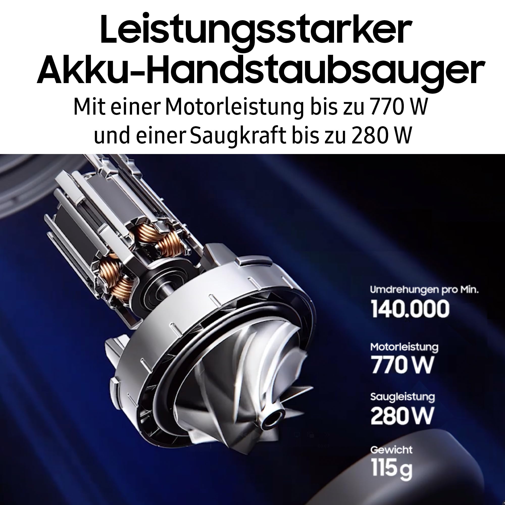 Samsung VS80F28ELP/WD Bespoke AI Jet PetPRO, Akku-Handstaubsauger mit Tierhaar-Bürste, Inkl. Zubehör, 280 W, All-In-One-Station, Jet Dual+ Bürste, Pet Tool+, Kombidüse, Teleskop‑Fugendüse, Pebble Gray