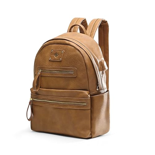 Miniatura 7 de Leatther Bolsa de pañales de miss fong, mochila para pañales con cargador USB y bolsillos aislados, gris, talla única, Bolso multifuncional neutral