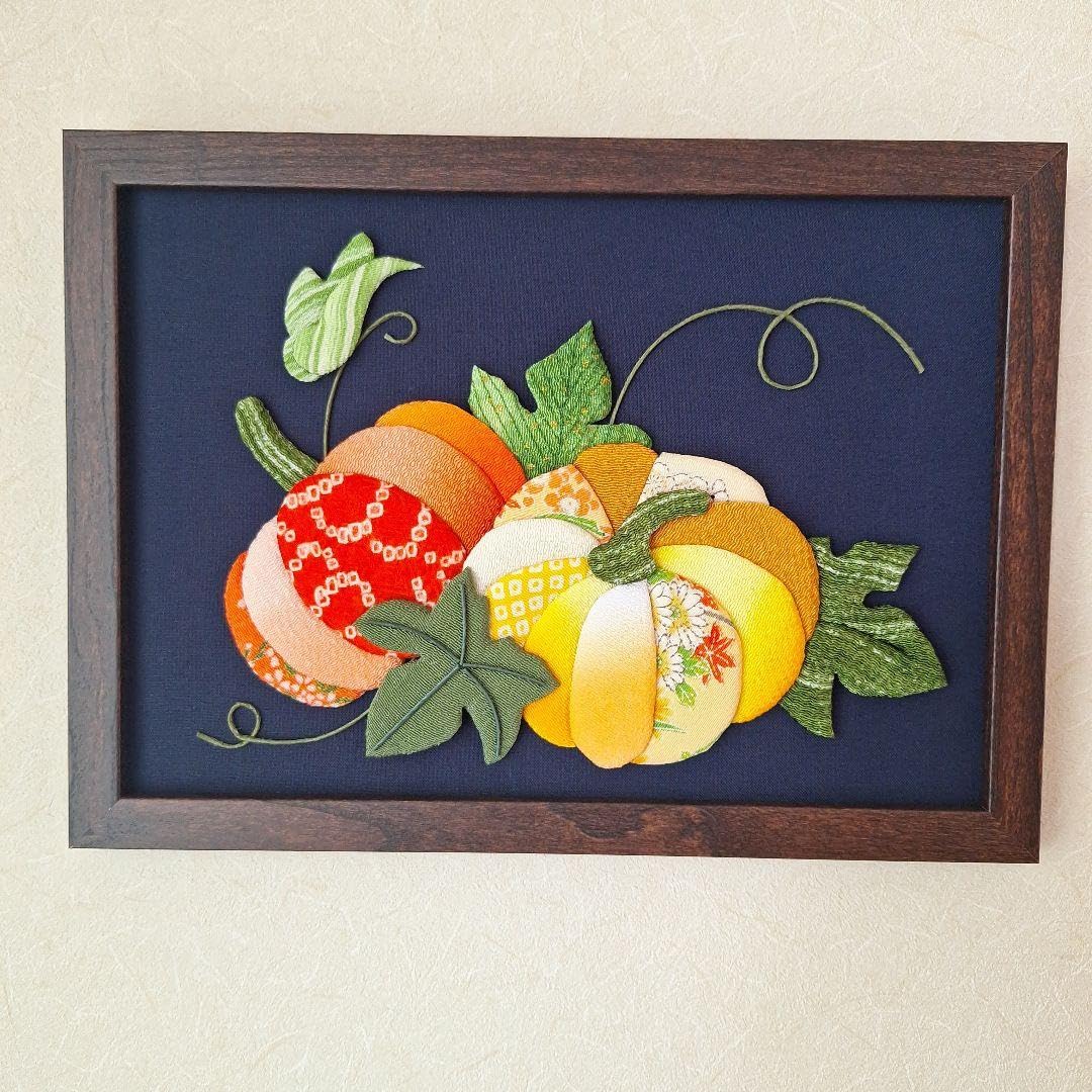 掛け軸 南瓜(かぼちゃ) 蟋蟀(こおろぎ)絵 gallery-uchida_j9-4373-k