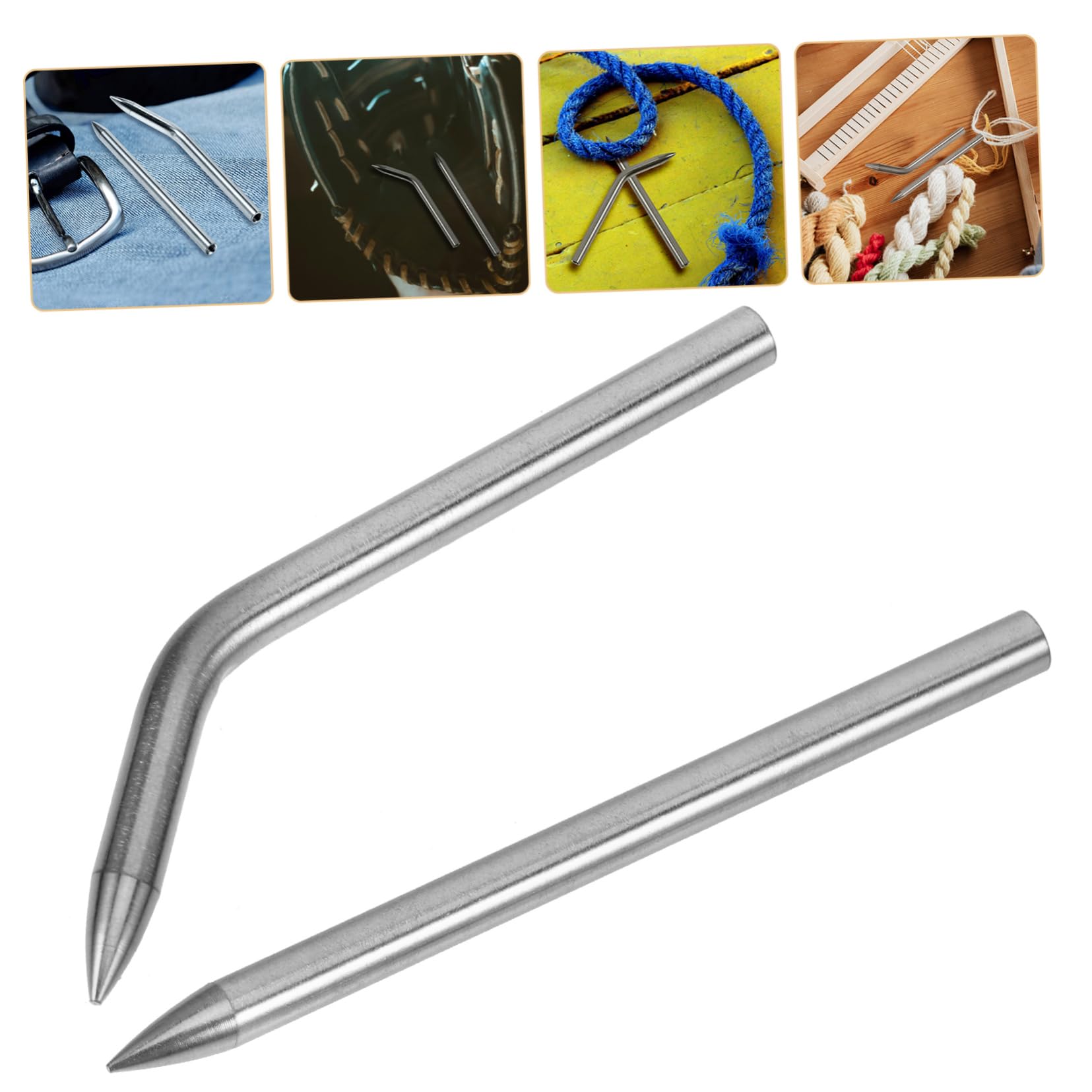 PLAFOPE Lace Pin Set 2pcs Weaving Needles for Baseball Glove Bracelet Repair Kit