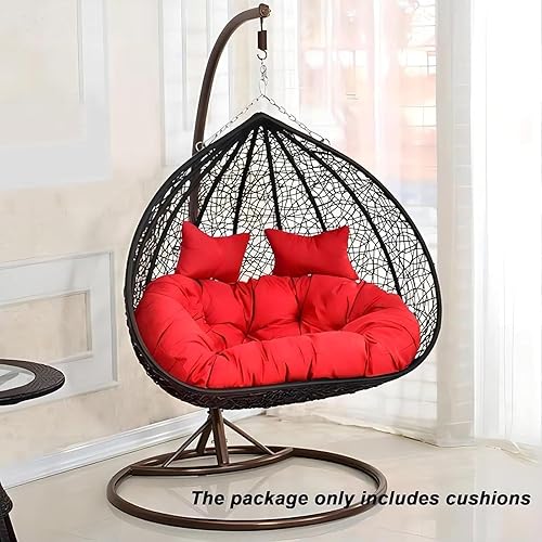 Miniatura 3 de Cojín de repuesto para Columpio de 2 plazas, cojines para hamaca colgante, cojines lavables para silla colgante tipo huevo, cojín impermeable para