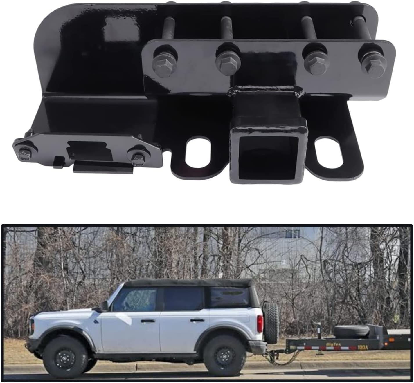 2“ Trailer Tow Hitch Assembly for Ford Bronco 2021 2022 Class 3 Hitch