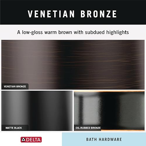 Miniatura 3 de Delta Faucet 79750-RB Cassidy - Portarrollos de papel higiénico de pared en bronce veneciano