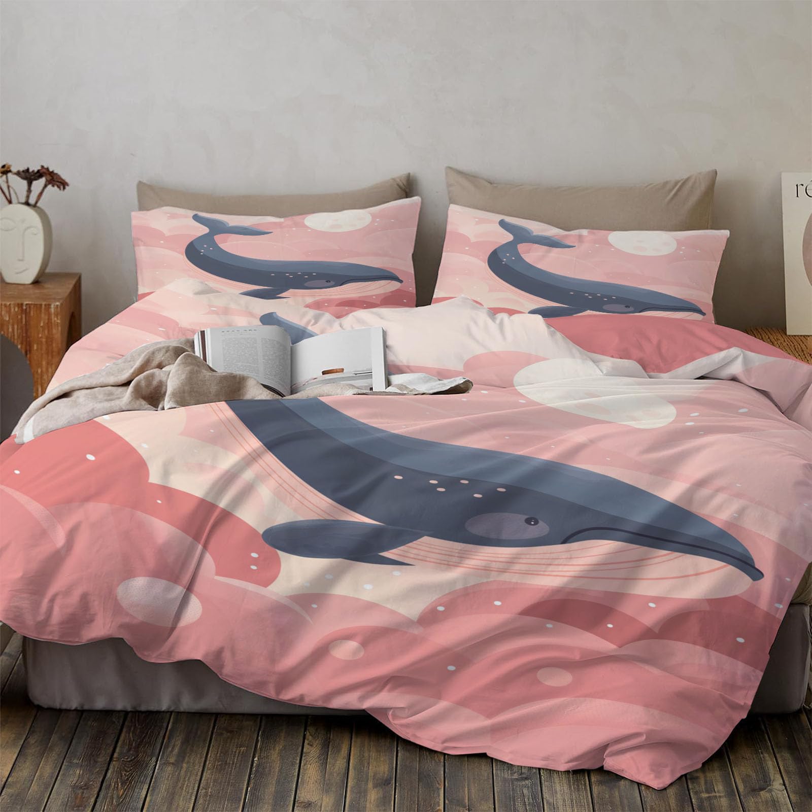 Parure de lit baleine rose pour transformer votre chambre adulte en un cocon de douceur relaxant