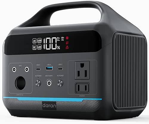 DARAN Portable Power Station 600W(1200W Surge) - 288Wh(90,000mAh) Solar Generator