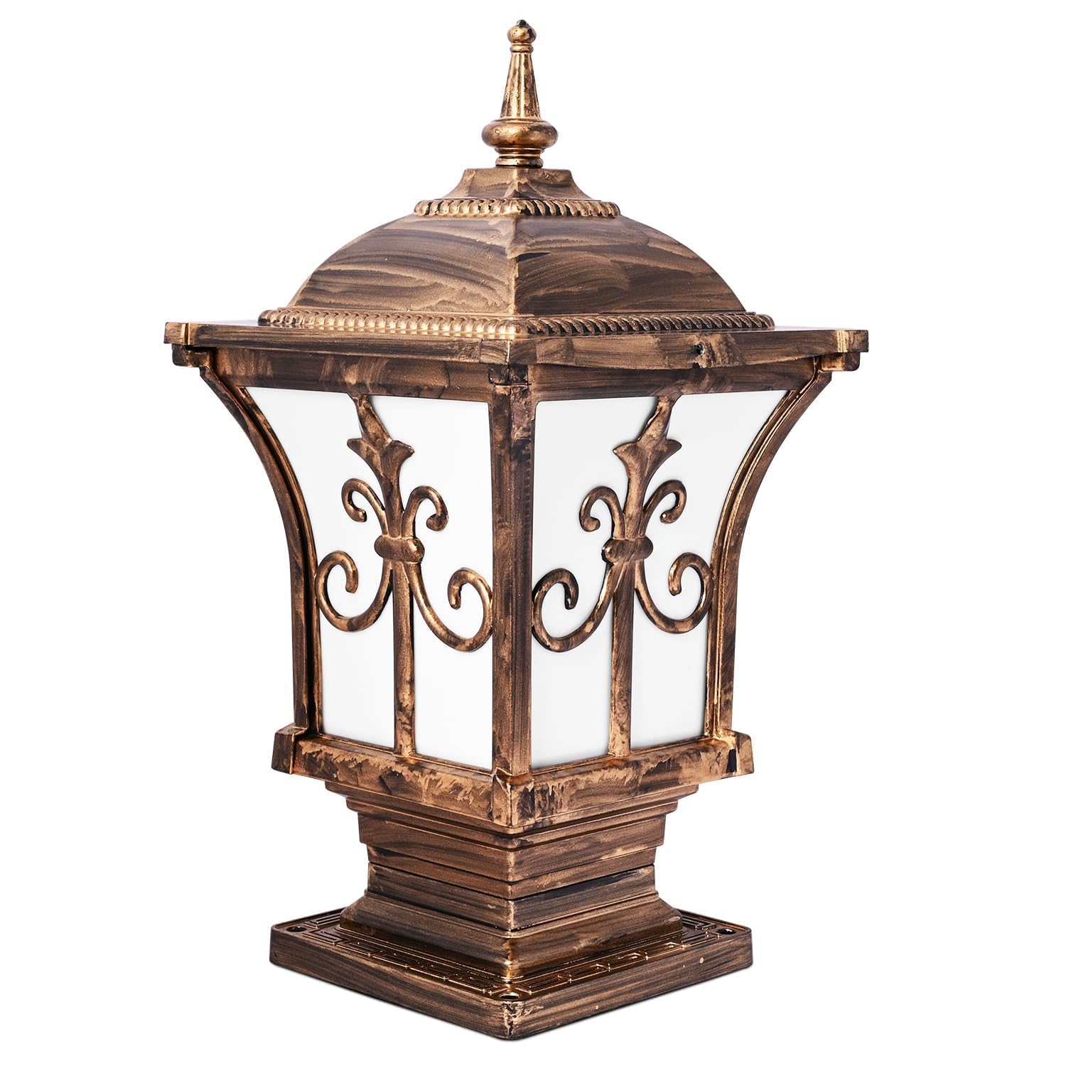Outdoor Pillar Gate Light, Antique Bronze Gold, Aluminium Alloy, Classic Style, Weather Resistant, for Main Gate, Garden & Boundary Wall-image-47