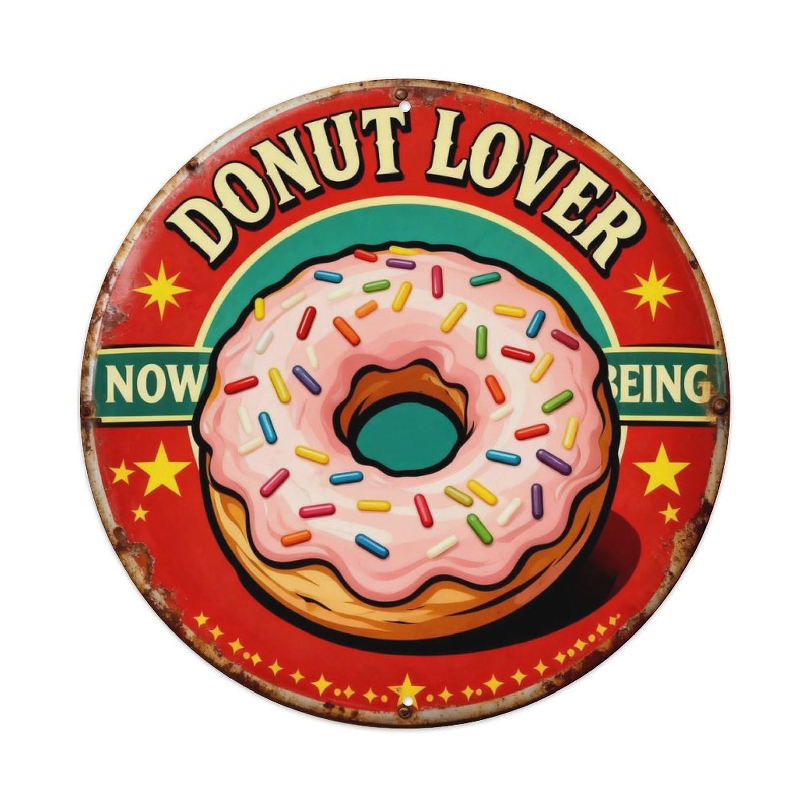 Donut Lover Retro Sign Metal Tin Sign Plaque