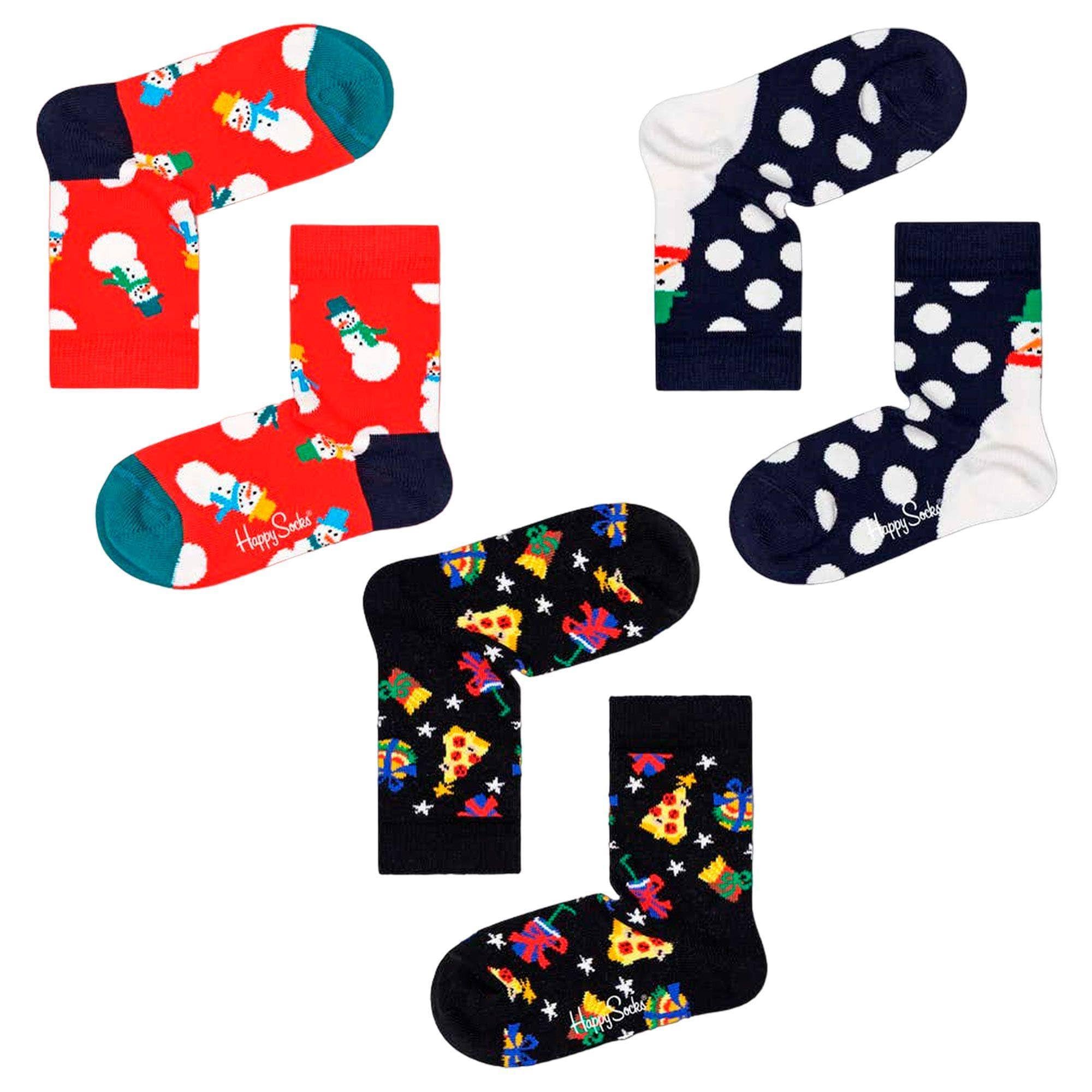 Happy Socks Kids 3-Pack Holiday Socks Gift Set