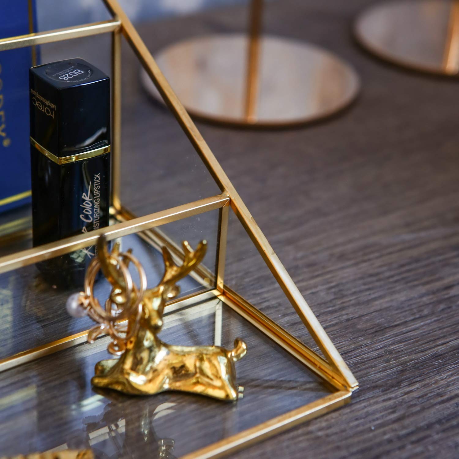 Organizador De Brochas De Maquillaje De Color Plateado Metálico