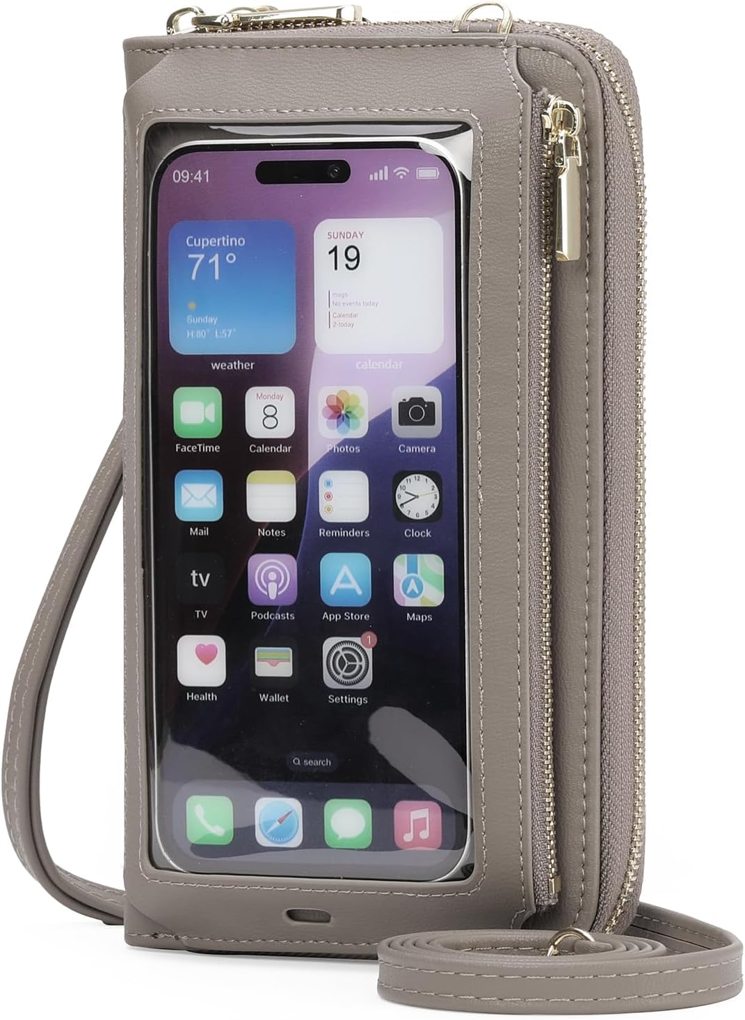 GOIACII Phone Purse Crossbody Bags for Women Small Travel Wallet Touch Screen RFID Blocking