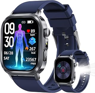 hellibito Smart Watches for Men Women, AMOLED Fitness Tracker with 24/7 Heart Rate/Stress/Sleep Monitor, Answer/Make Calls... Price In India