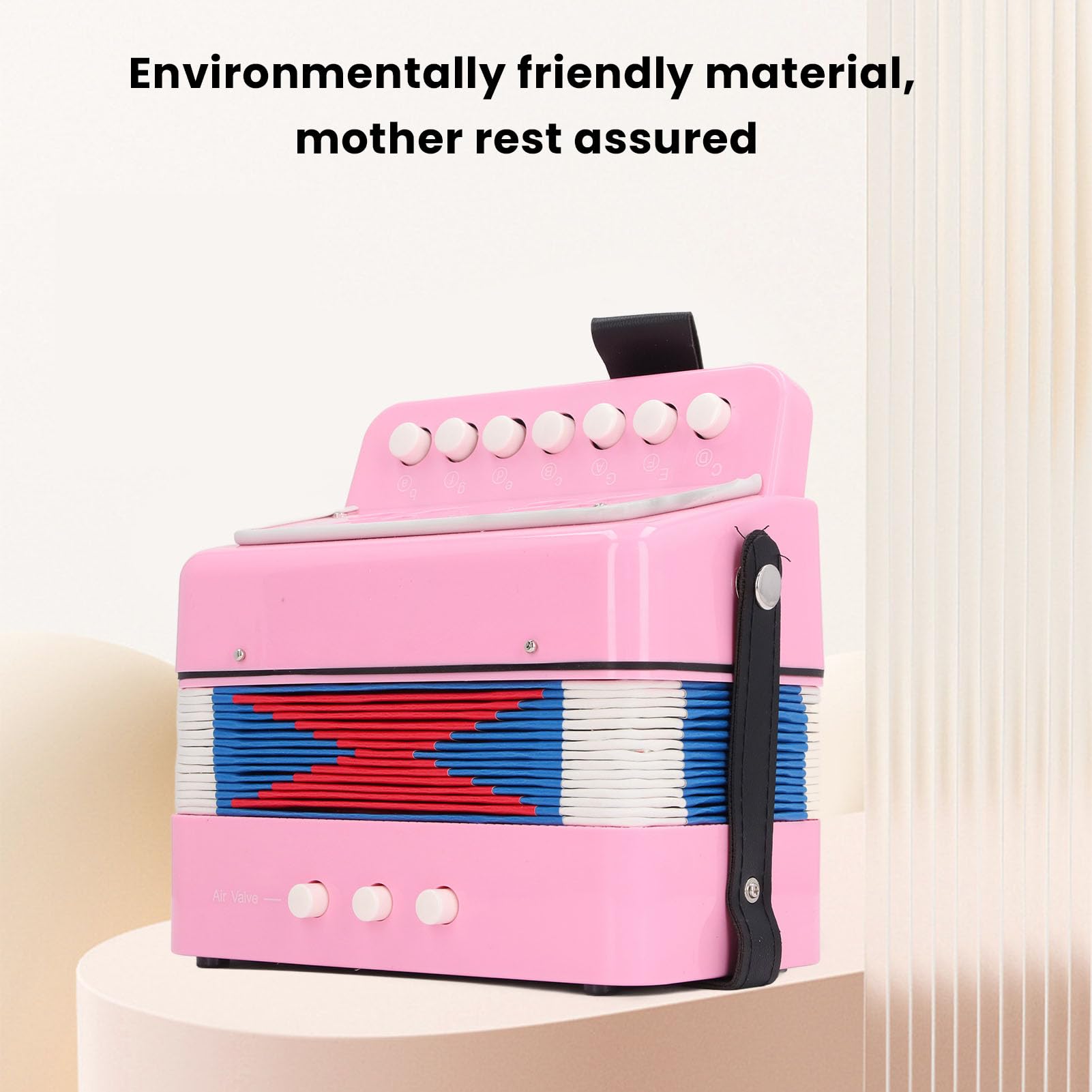 Accordéon à Boutons éducatif pour Enfants, Contrôle à 7 Touches, Facile à Apprendre et à Jouer, Conçu pour le Développement Musical, adapté aux Enfants de Plus de 3 Ans, Matériau Accordéon à Boutons éducatif pour Enfants, Contrôle à 7 Touches, Facile à Apprendre et à Jouer, Conçu pour le Développement Musical, adapté aux Enfants de Plus de 3 Ans, Matériau