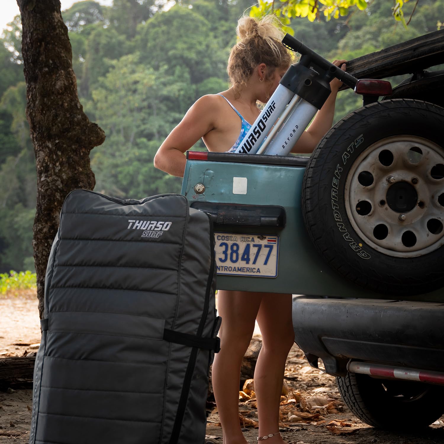 THURSO SURF Sac de planche à pagaie gonflable avec roulettes, sac à dos de rechange pour planche à pagaie SUP jusqu'à 12'6 et accessoires, grande capacité, sac à dos de transport de voyage