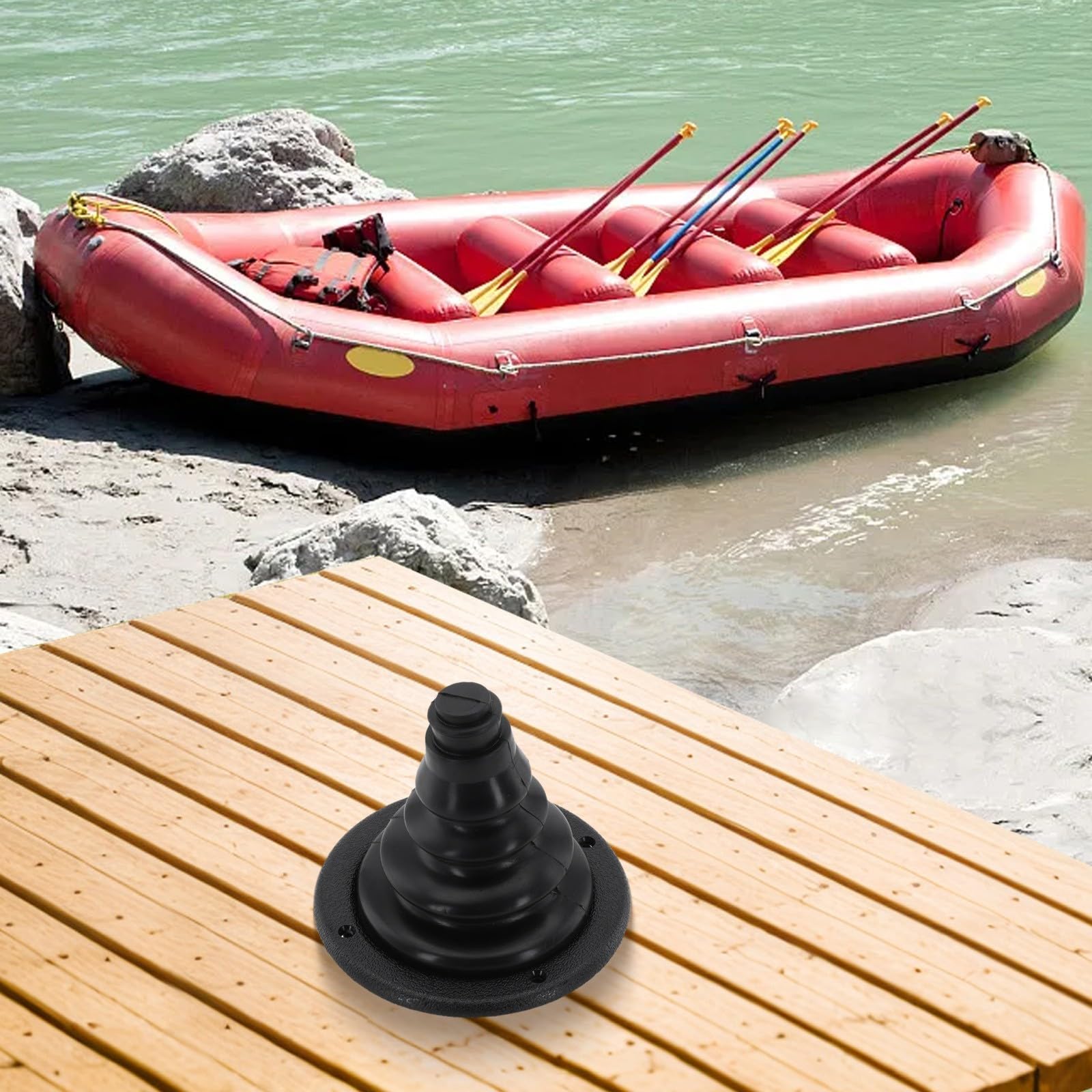 Cuffia in gomma per cavi del cambio per barche, yacht e navi, copertura protettiva a soffietto per barche a motore, 102 x 120 mm, nero o bianco (nero)