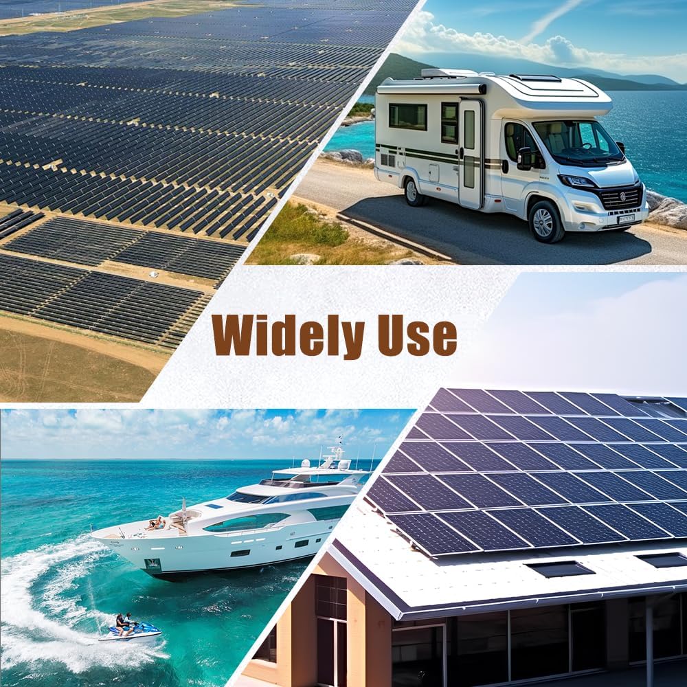 8AWG (10mm²) Solar Panel Extension Cable, 1500V 70A Solar Wire with IP68 Male and Female Connector(30FT)