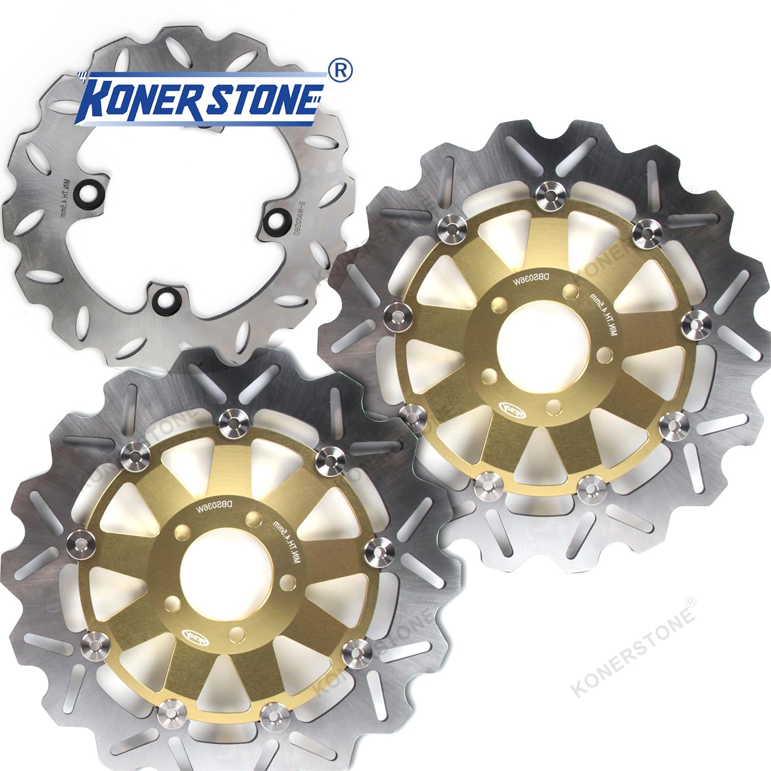 Rotori Disco Freno Anteriore Posteriore per Kawa.saki Ninja ZX6R 1998-2001 / Ninja ZX6R ZX636 2002 / Z750 2004-2006 / Z750S 2005-2006 / Z1000 2003-206