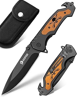 NedFoss NF18 Pocket Knife for Men, 3-IN-1 Tactical Folding Knife with Glass Breaker, Seatbelt Cutter, G10 Handle, Thumb Stud for Emergency Rescue, Household, Workshop - NedFoss