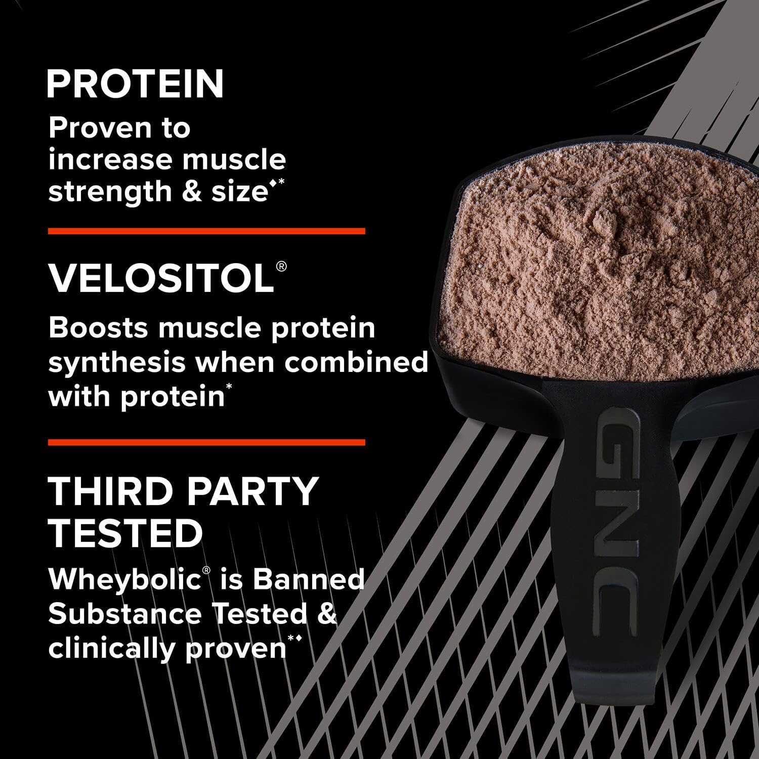 GNC AMP Wheybolic Clinically Proven Protein Powder, 40g Whey Protein, BCAA, Leucine, Increases Muscle Strength, Muscle Building, 3rd Party Tested, Gluten Free, Fruity Crisps, 25 Servings