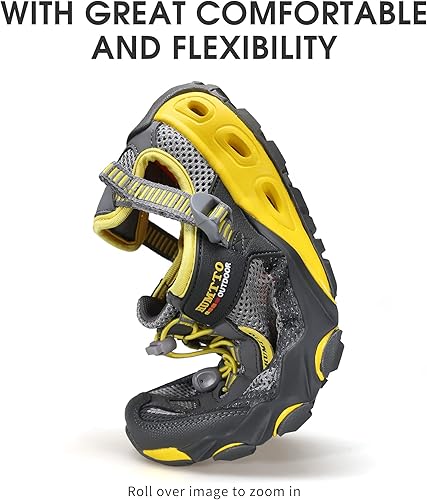 Vista 4 de HUMTTO Zapatos de agua anfibios para hombre - sandalias de senderismo para hombre, sandalias de agua para exteriores, puntera cerrada