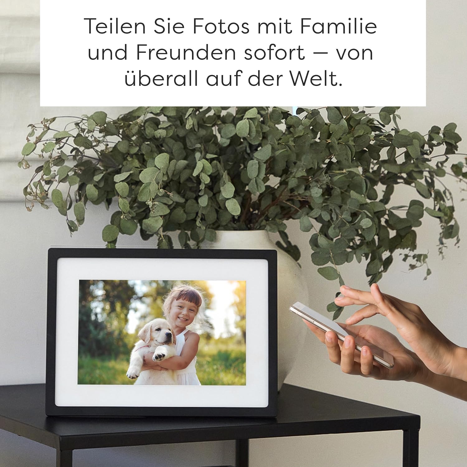 Skylight Frame - WLAN Digitaler Billderrahmen, 10 Zoll Touch-Screen, Fotos sofort per E-Mail oder App senden, Cloud Storage - tolles Geschenk