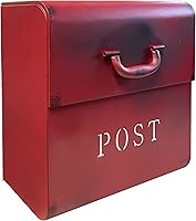 Vista 6 de NACH CJ Large Mailbox with Powder Coated Finish, Wall Mount Mailboxes for Outside, Rust Resilient Metal Mailbox for Parcels, 11.5 x 13 x 7 Inches