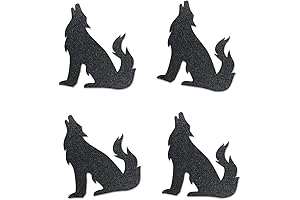 Trick or Treat with Our Enchanting 12-Pack of Double-Sided Wolf Cut-Outs