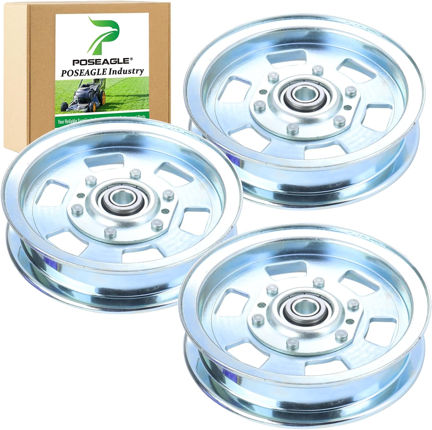 3 Pack 033-7201-25 Idler Pulley Replaces 033-7201-00 033-2000-00 033-8000-00 15422 for Bad Boy MZ Magnum 54" 48", ZT Elite 60" 54" 48", Maverick 60" 54", Outlaw 54" 61" 72" Decks