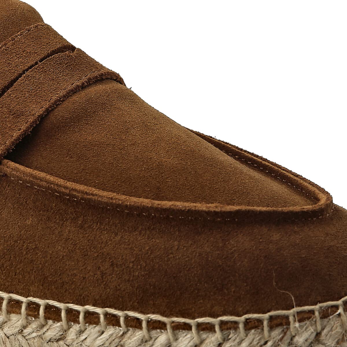 Espadrillas Mocassini da Uomo in Pelle Scamosciata. Sandali di Juta Estive e Flessibili. Design Liscio o Mascherato. Marrone, Blu Navy e Kaki