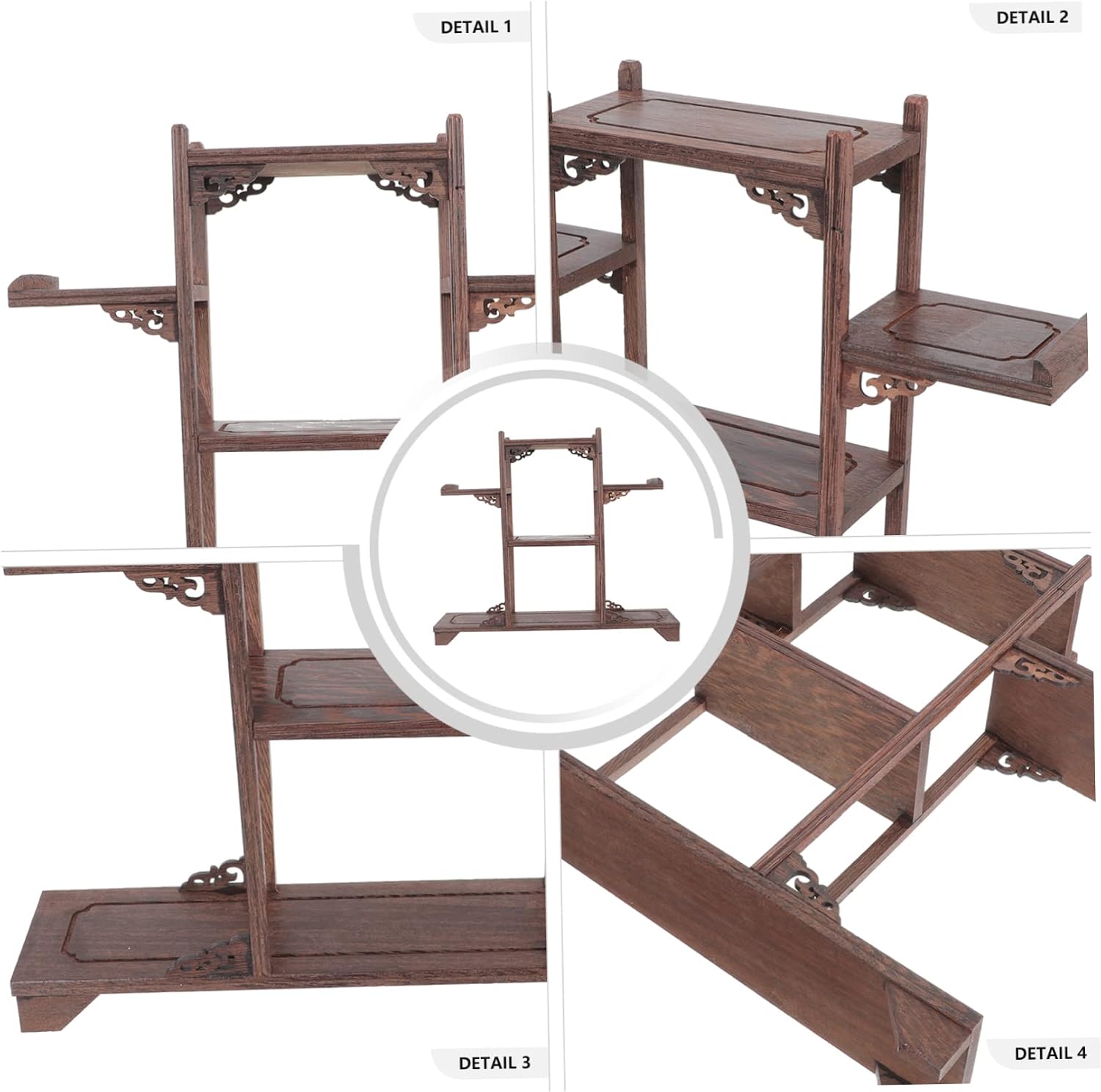 Sturdy Wood Display Stand Antique Storage Shelf Vintage Decor Wooden Craft Easel Stand Eclectic Decor