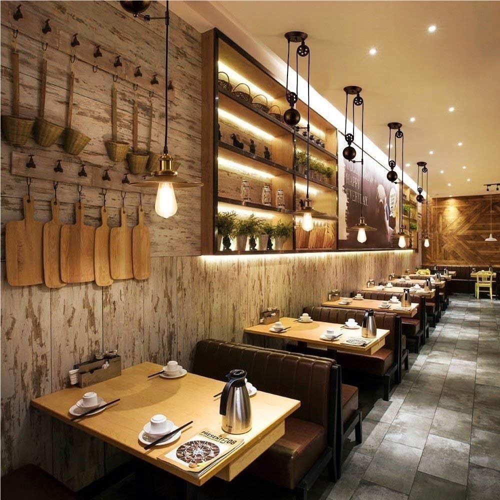YSJX lighting, Paquete de 10 bombillas de filamento LED AC220V E27 ST64 4W/6W bombilla LED Edison lámparas de iluminación decorativas con forma de vidrio dorado ámbar Bombillas para el hogar(ST64G 4W)