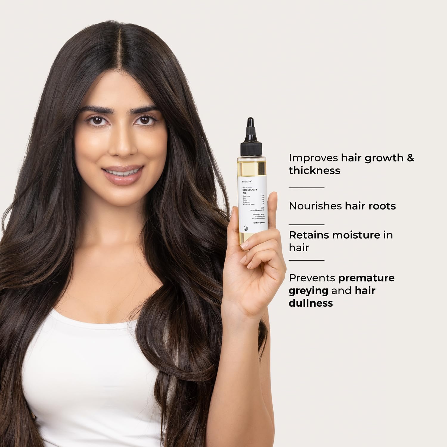 Brillare 10% Rosemary Hair Oil for Hair Growth with 10% Olive Oil & 5% Castor oil | Reduces Hair Fall | Strengthens Hair | Visible Results in 4 Weeks. 2