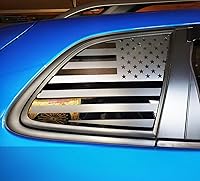 Vista 1 de Xinghe Calcomanía de bandera estadounidense para Je@p Cherokee 2014-2023 para ventana lateral trasera, color negro mate, 2 unidades, no para Je@p