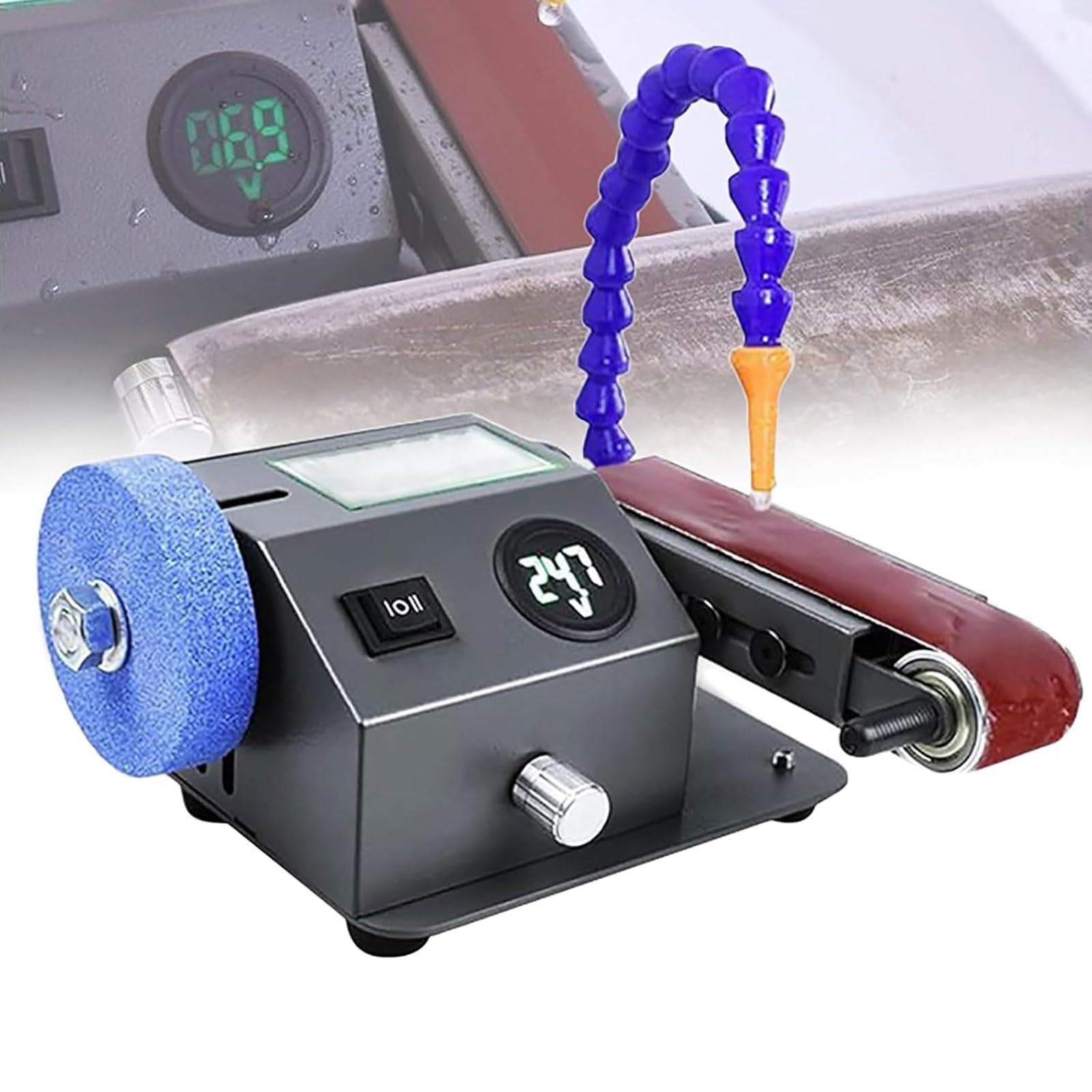 Meuleuse d'établi électrique ponceuse à bande humide sèche pour affûtage de précision