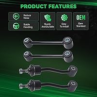 Vista 71 de AUQDD 2 unidades K80766 (para modelos de 8 lengüetas y 4WD) barra estabilizadora delantera compatible con Do-dge 2008 2007 2006 R-am 1500,2009-2006