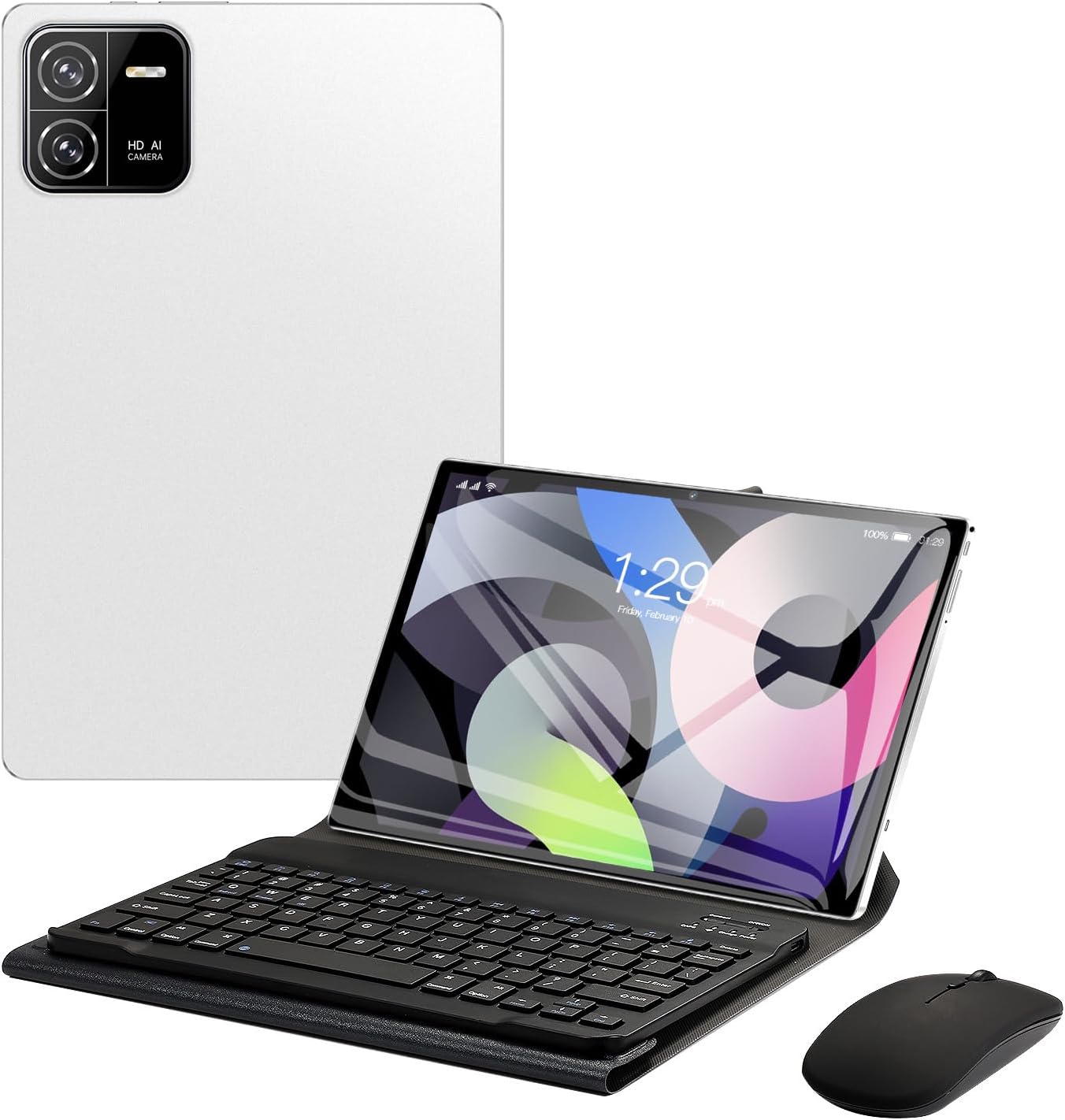 3 em 1 Tablet, 10.1 Polegada,com Capa/Teclado/Mouse, Octa-Core,12GB ...