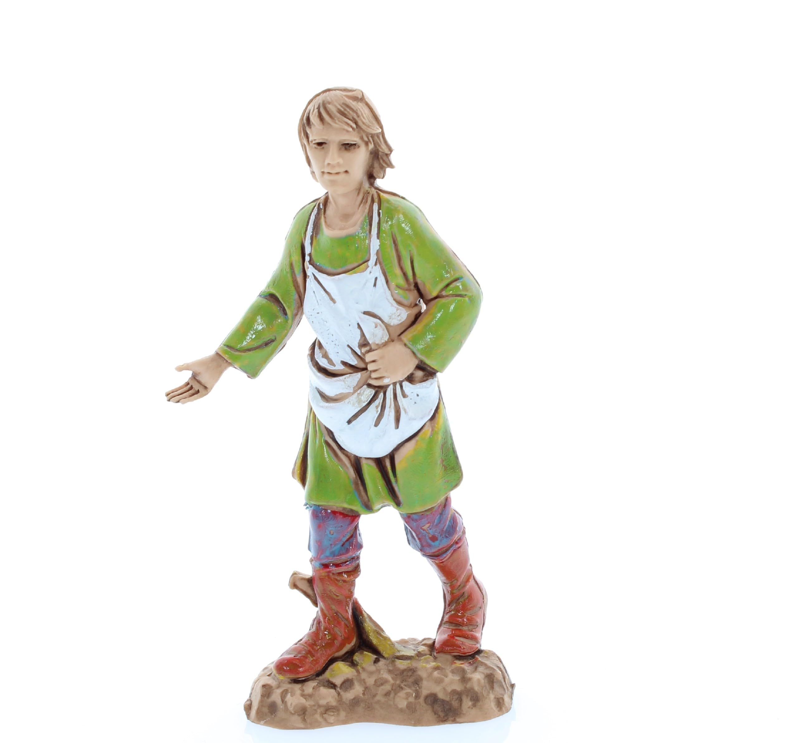 Moranduzzo Pescatori per Presepe da 10 cm – STANDARD 10 – Scala 1:20 – Statuine Indistruttibili, Rifinite a Mano, Scultore M. Landi, Made in Italy