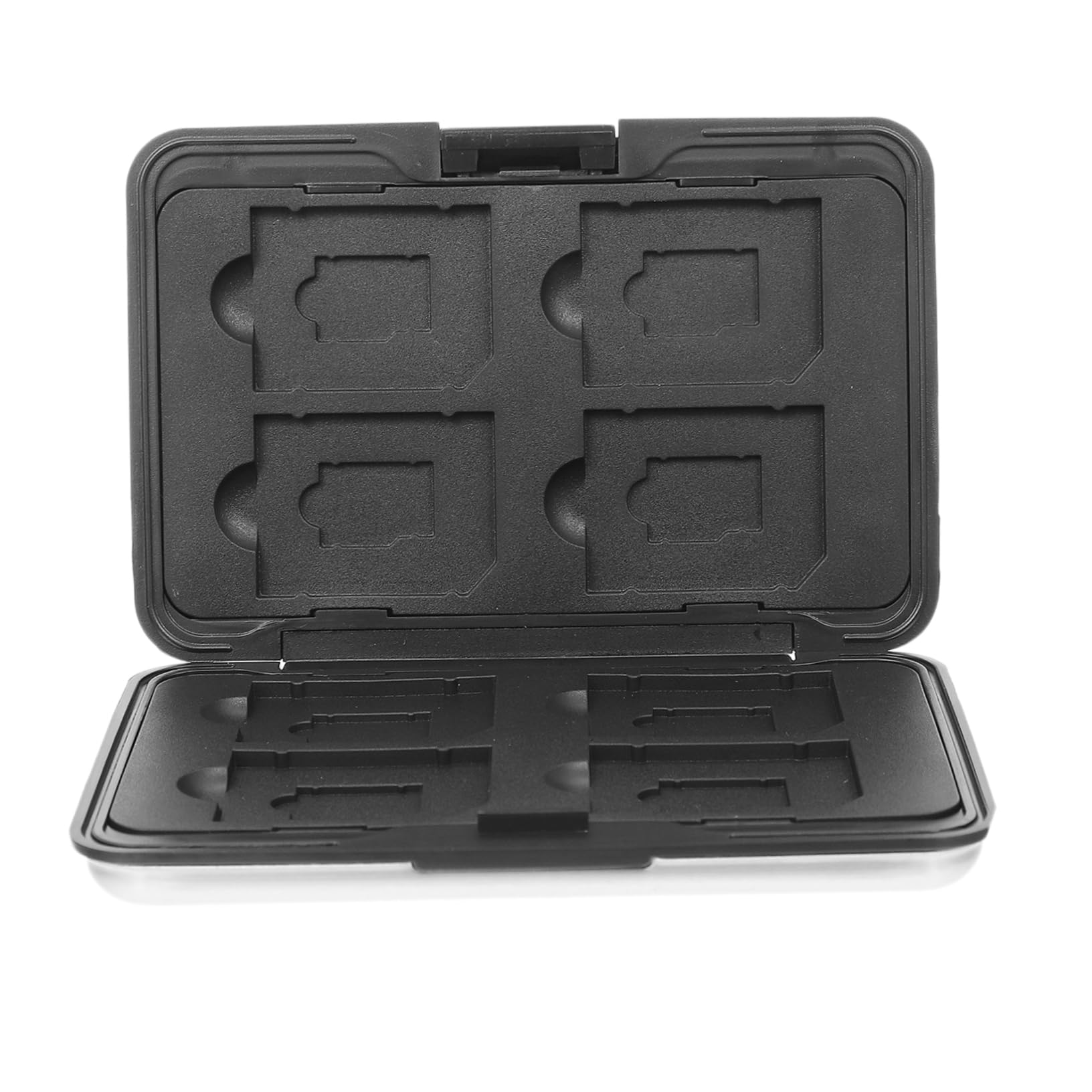 ARTIBETTER Metal 8 Slot Memory Card Storage Box Card Holder Card Organizer Lightweight Protects Cards from Damage