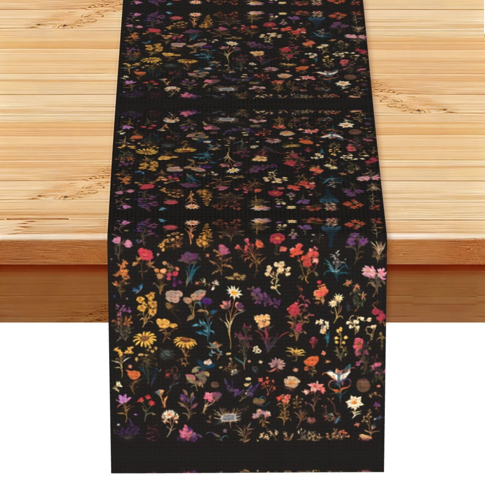 Pure background flower Linen Feel Table Runner Wedding Party Home Decoration
