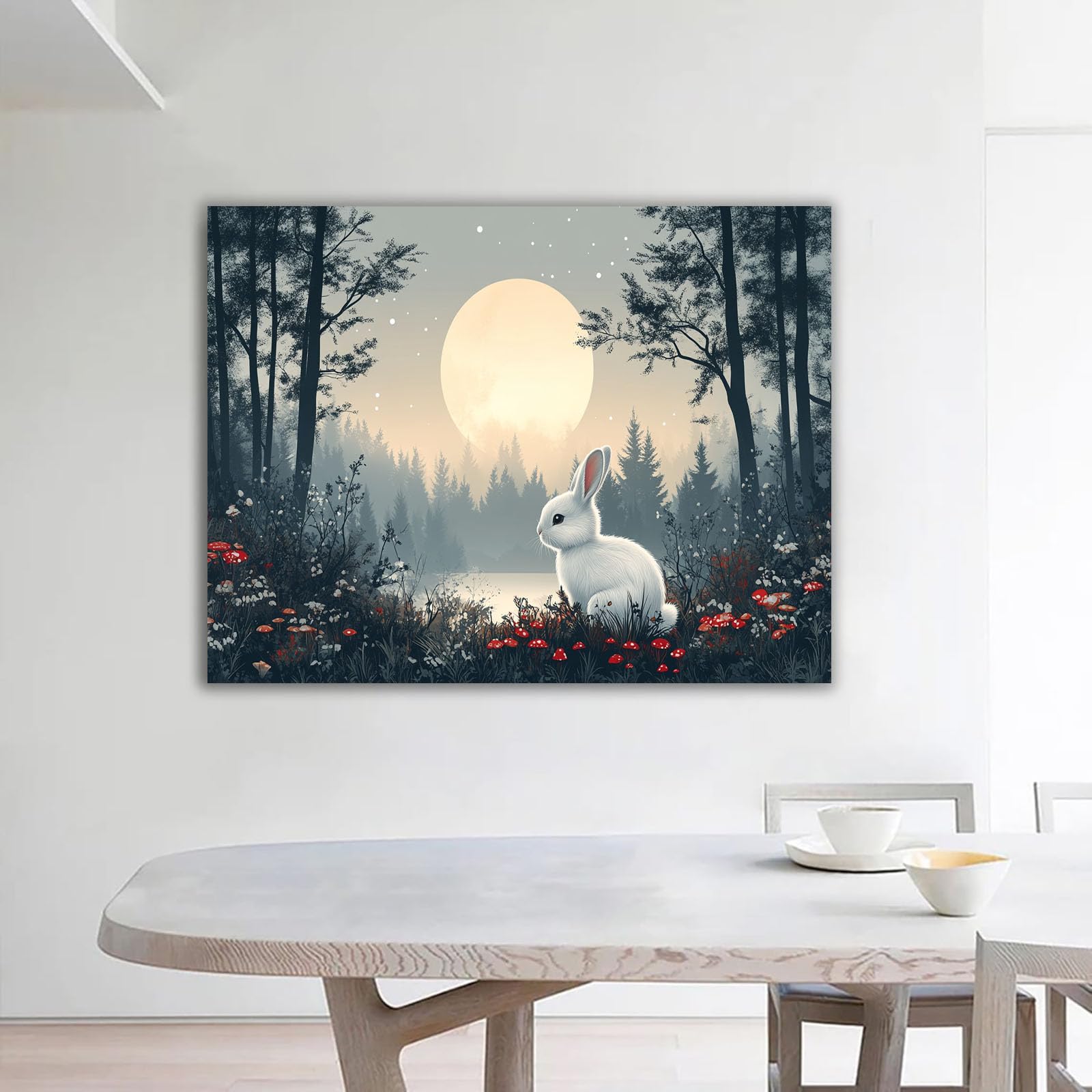 アートパネル キャンバス絵画抽象風景 山鹿クジラ北欧ポスターやプリント壁アート写真リビングルームの装飾 木枠付きの完成品 (A,70  Amazon.co.jp: YITOEO(イトエオ) インテリア 現代 モダン キャンバス アニマルアートパネル アートボード ポスター, 森の木の鹿  玄関 ..., image size:1600x1600