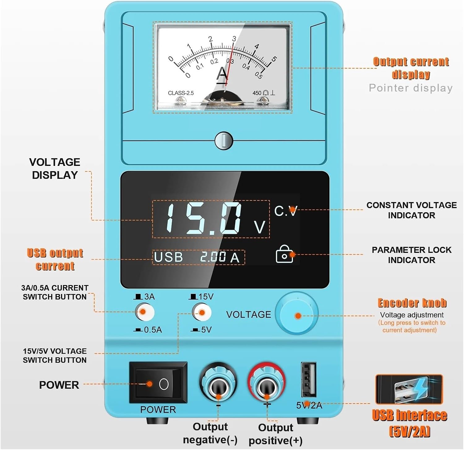 15V 3A DCベンチ電源可変、AC 220Vリニア電圧レギュレータ実験室調整可能安定器電流ポインタ表示電源 低ノイズ＆リップル 15V 3A  DCベンチ電源可変、AC 220Vリニア電圧レギュレータ実験室調整可能安定器電流ポインタ表示電源 学校の実験室と電気の 中国家庭用高品質 電圧 ...